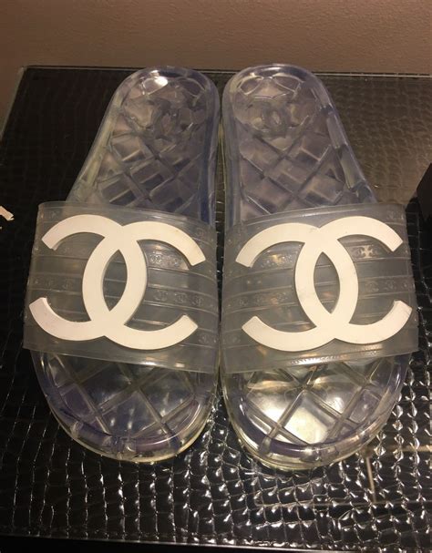 chanel clear slides womens|chanel sandals official website.